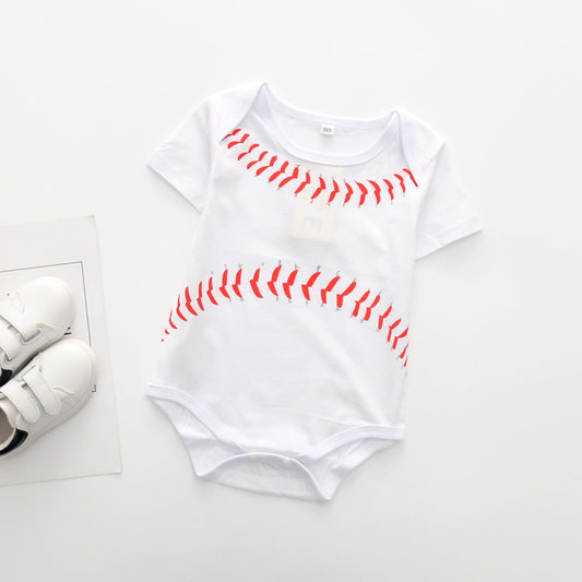Romper Deportivo de Algodón con Estampado de Fútbol y Mangas Cortas - Image 2
