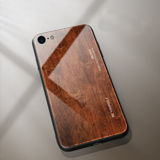 Funda Protectora de Vidrio con Diseño Madera para iPhone 12 - Image 2