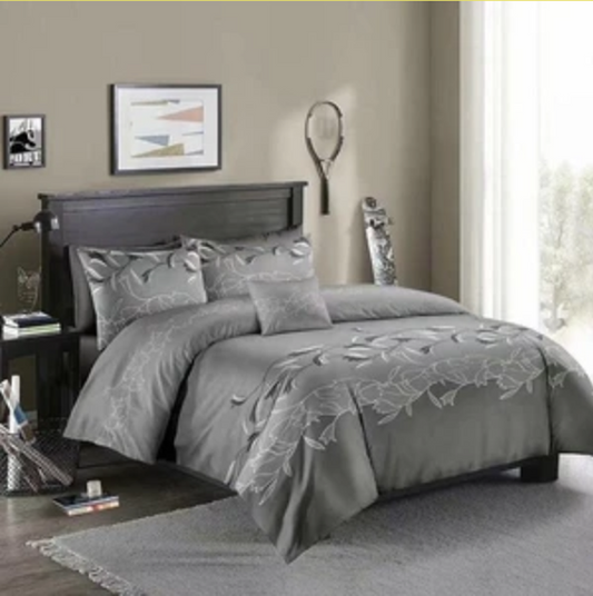 Juego de Cama Tres Piezas Negro Liso Premium - Image 2