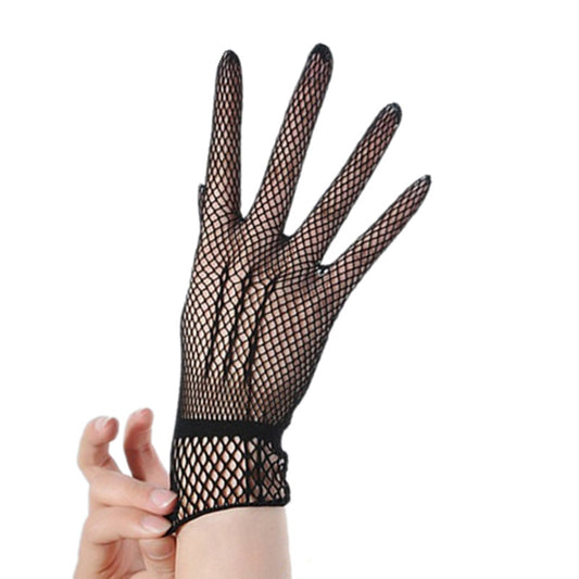 Guantes de Etiqueta Blanco y Negro para Novia - Image 2