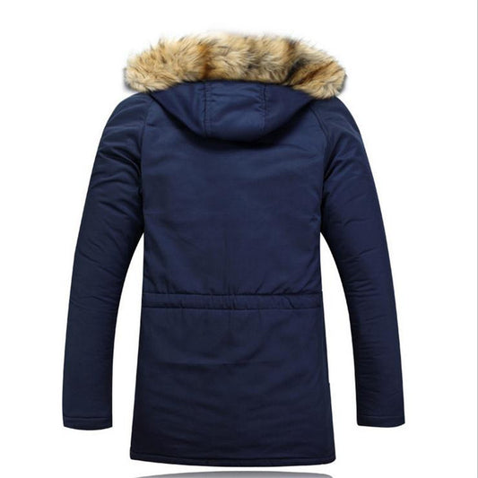 Chaqueta Larga de Invierno para Hombre con Cuello de Piel Sintética - Image 2
