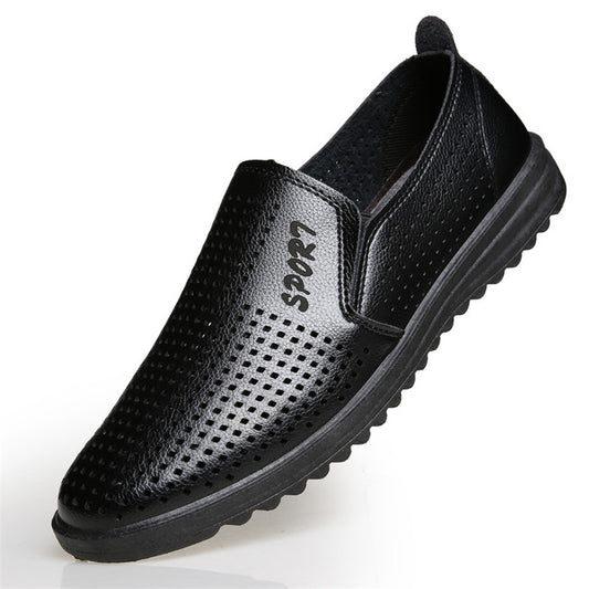 Sandalias de Cuero Hueco para Hombre - Comodidad Casual - Image 2