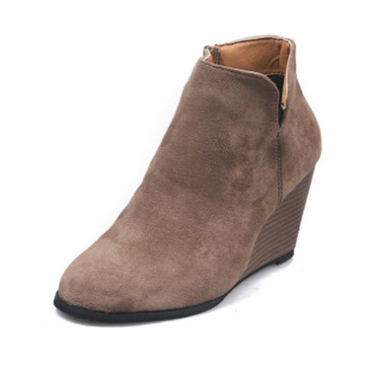 Botines Cuña Nude Elegantes - Estilo Moderno y Versátil - Image 2