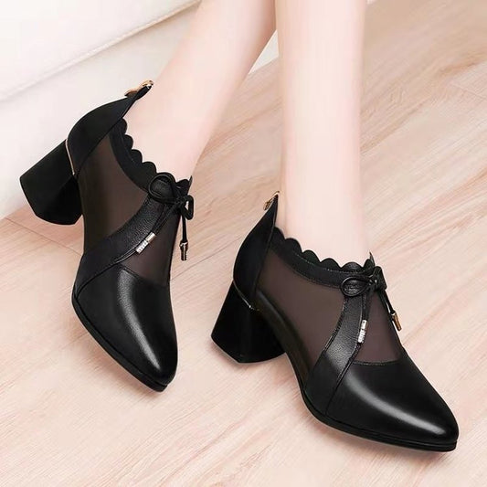 Zapatos de Tacón Bajo con Punta Afilada y Malla Transpirable - Image 2