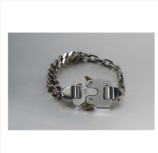 Pulsera de Pareja con Cadena Eslabonada y Cierre Funcional - Image 2