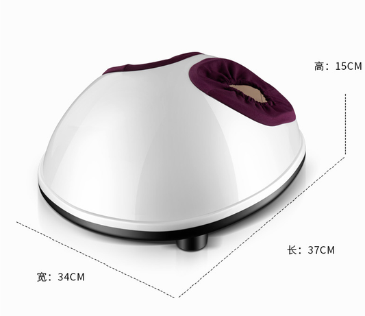 Orange and purple electric foot warmer with a soft interior and a removable dark gray heating insole. - Image 2