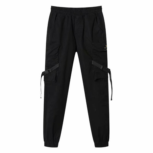 Pantalones Cargo Slim-Fit Elásticos en Negro - Image 2