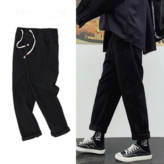 Pantalones Vaqueros Retro Hombre Corte Recto Suelto Cropped - Image 2