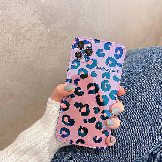 Funda para iPhone con Diseño Leopardo y Cebra Azul - Image 2