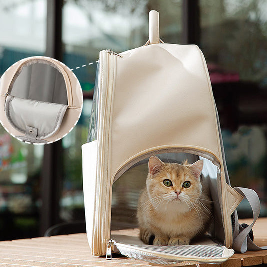 Mochila Transportadora Transparente para Gatos - Diseño Espacioso y Visible - Image 2