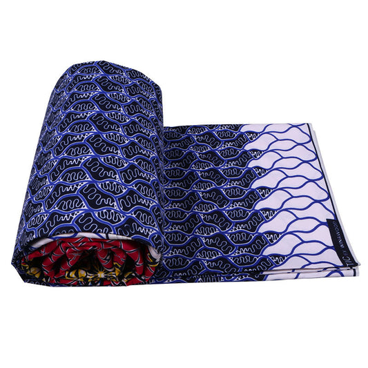 Tela Africana Étnica Reversible de Doble Cara - Image 2