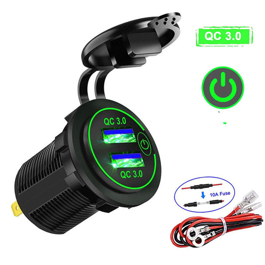 Cargador Rápido Dual para Moto, Bote y Auto - Image 2