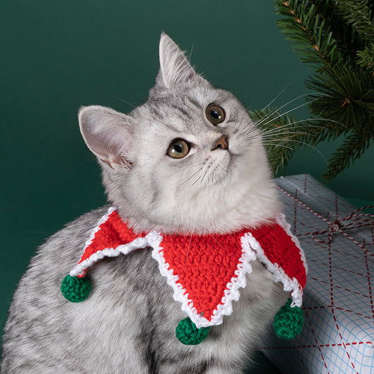 Bufanda Navideña para Mascotas - Abrigo Tejido Cálido para Gatos y Perros Pequeños - Image 2