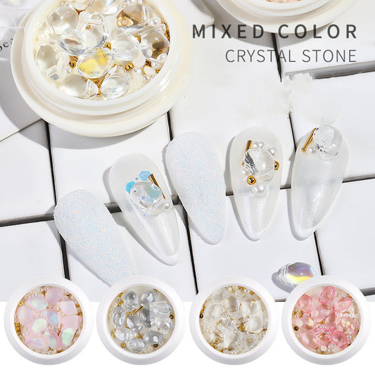 Joyería de Uñas con Cristales, Perlas y Acero - Diseño Mixto Elegante - Image 2