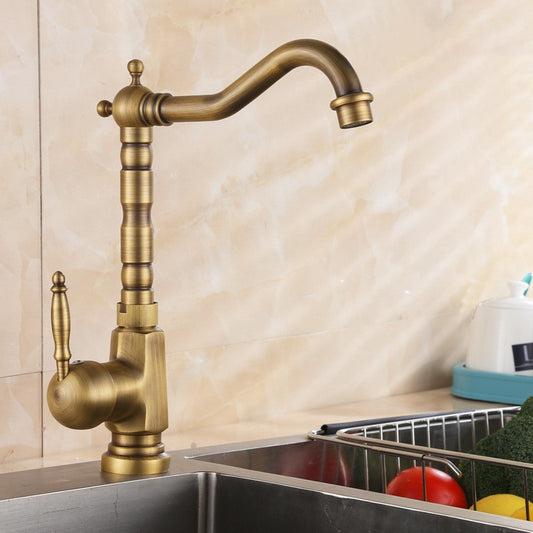 Grifo Mezclador de Cobre Rotativo para Fregadero de Cocina - Image 2