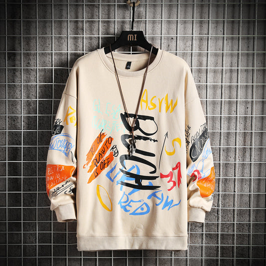 sweatshirt, crewneck sweatshirt, black, white, yellow, streetwear, hip hop, casual - Image 2