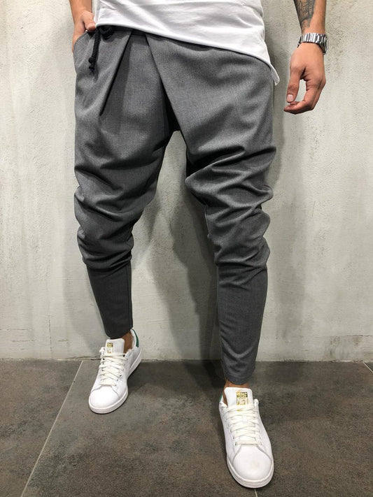 Pantalones Casuales Hombre con Cintura Ajustable y Tobillo Entallado - Image 2