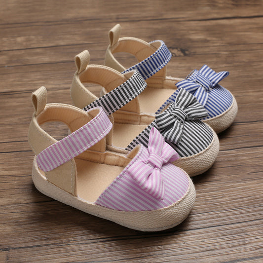 Zapatos Princesa para Bebé Niña 0-1 Año con Suela Suave y Moño - Image 2