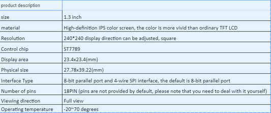 Pantalla LCD IPS a Color 1.3 Pulgadas 240x240 - Conexión Directa - Image 2