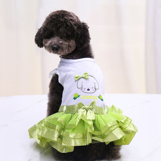 Falda Frutal Elegante para Mascotas en Colores Sólidos - Image 2