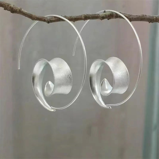 Aretes Espiral Hoja Personalidad - Diseño Moderno y Elegante - Image 2