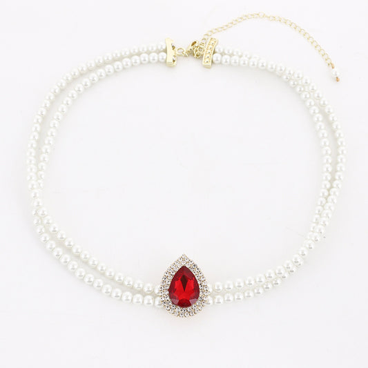 Collar de Perlas Imitación Rubí - Colección Otoño Invierno - Image 2