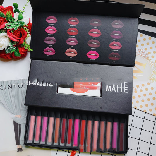 Estuche de 16 Labiales Waterproof Larga Duración + Gloss - Image 2