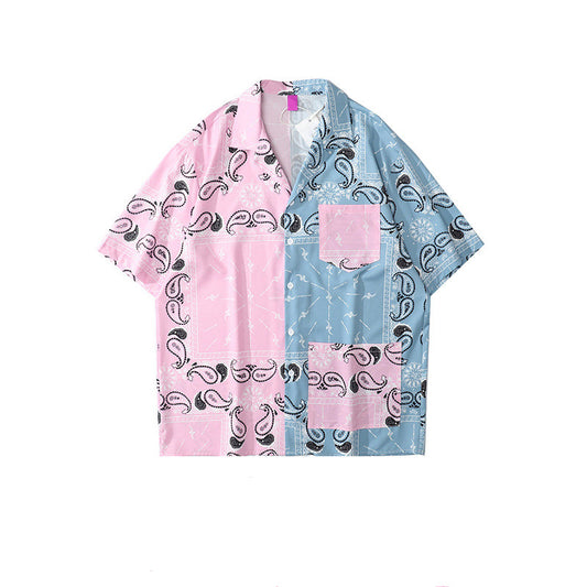 Camisa Unisex Hombro Caído Manga Corta Multicolor - Image 2