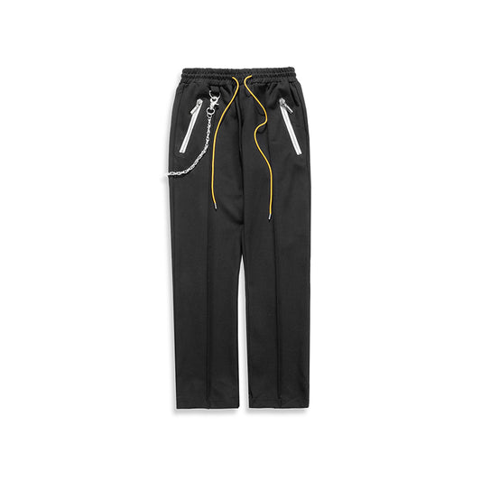Pantalones con Cordón y Cadena Decorativa de Contraste - Image 2