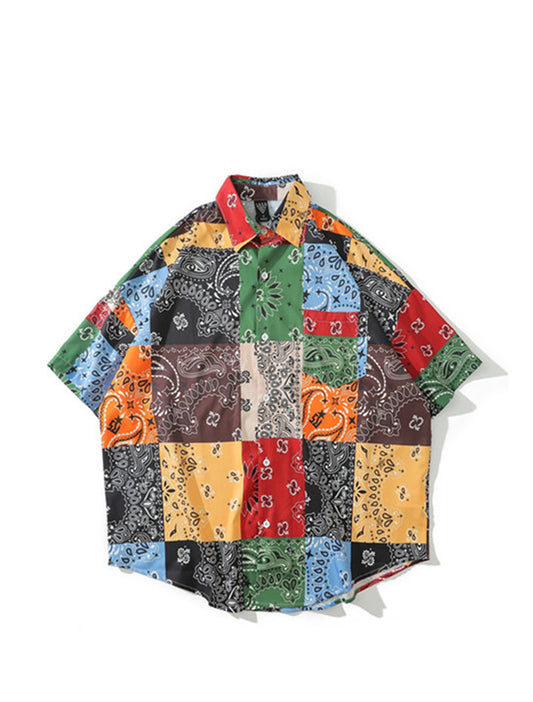 Camisa Hawaiana Holgada de Estilo Urbano Hip Hop - Diseño Casual Japonés para Hombre - Image 2