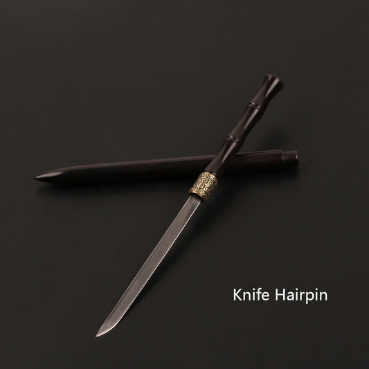 Horquilla de Ébano con Espada Oculta - Defensa Elegante al Estilo Chino Antiguo - Image 2