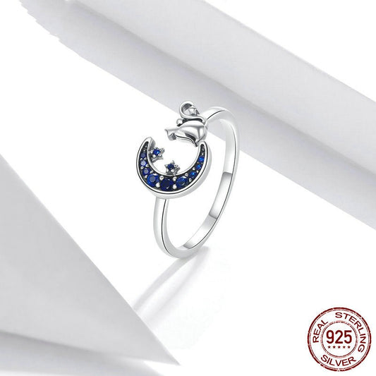 Anillo de Plata Gato Luna - Diseño Minimalista y Elegante - Image 2