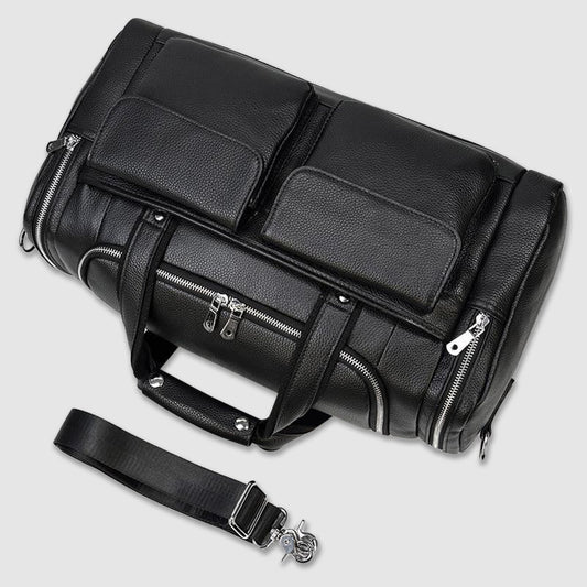 Bolsa de Viaje Corto Alcance en Cuero para Hombre - Gran Capacidad - Image 2