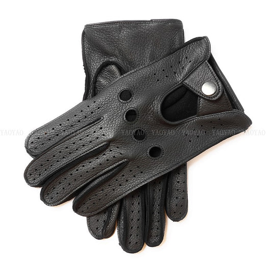 Guantes de Dedos Abiertos Faux Deer para Hombre - Image 2