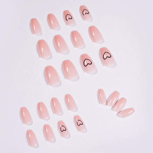 Uñas Postizas Adhesivas Nude Ballet - Impermeables y Removibles - Image 2