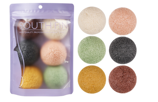 Set de 6 Discos Desmaquillantes Biodegradables de Konjac y Algodón - Image 2