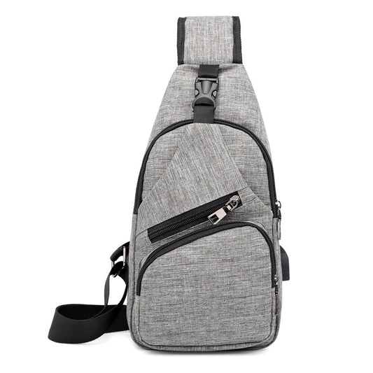 Mochila Bandolera Hombre Canvas con Carga USB - Bolsa Crossbody Deportiva - Image 2