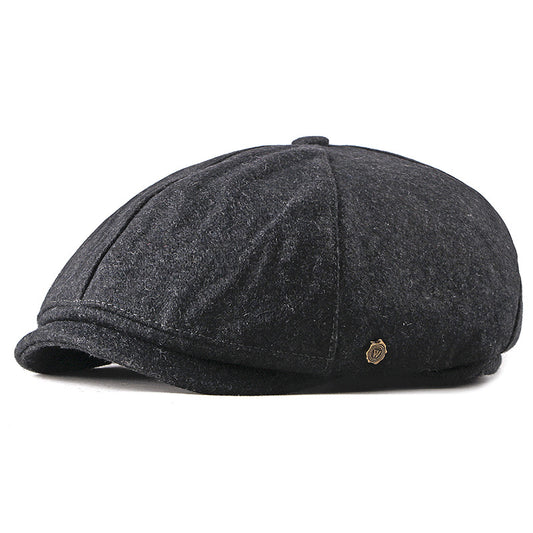 Boina Octagonal Unisex Estilo Retro Británico - Gorra de Moda Coreana - Image 2