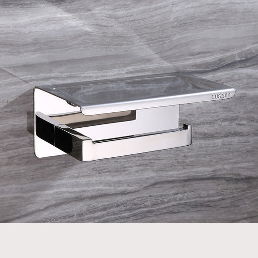 Portarrollos de Acero Inoxidable 304 con Soporte para Celular - Organizador de Baño Multifuncional - Image 2