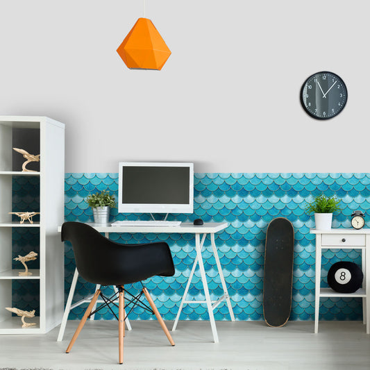 Adhesivo de Pared con Patrón de Escamas de Pez - Mosaico Autoadhesivo - Image 2