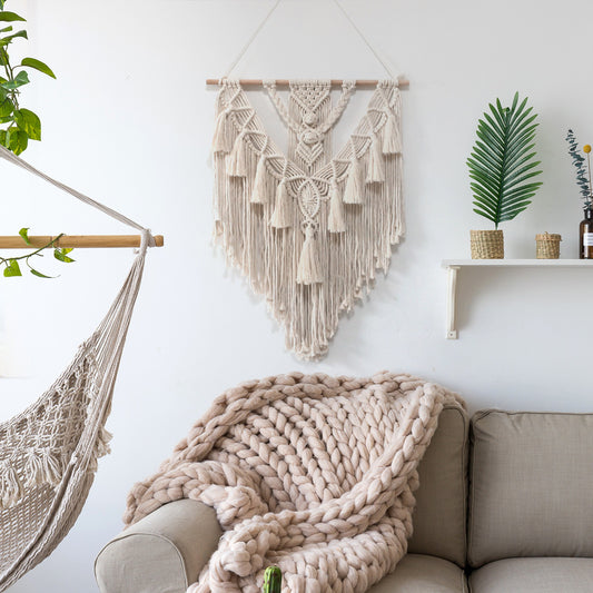 Tapiz Macramé Tejido a Mano - Decoración Bohemia para Pared - Image 2