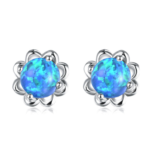 Aretes de Ópalo Floral para Mujer - Image 2