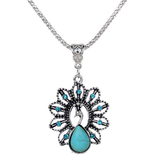 Collar de Turquesa con Diamantes Estilo Europeo y Americano - Image 2