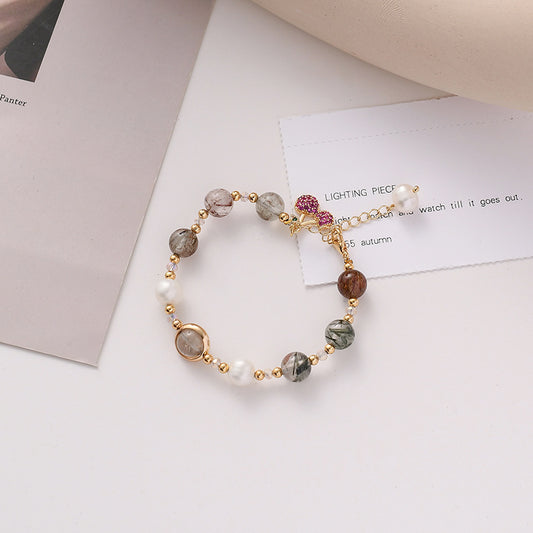 Pulsera de Perlas y Cristales para Mujer - Diseño Elegante y Minimalista - Image 2
