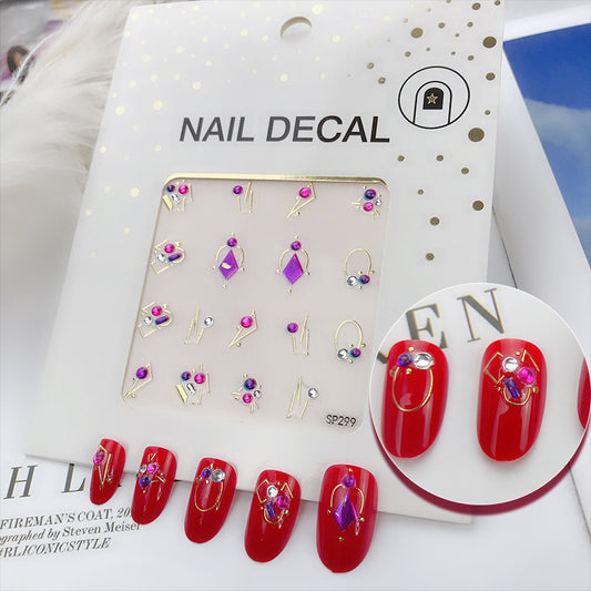 Calcomanías de Uñas 3D Diamante Imitación con Efecto Bronceado - Image 2