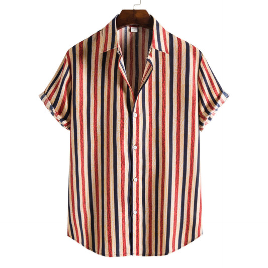 Camisa Casual de Hombre con Cuello Solapa y Estampado - Image 2