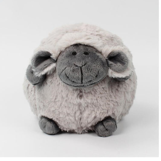 Soft white plush sheep toy with a beige face and limbs, designed for infants and young children. - Image 2
