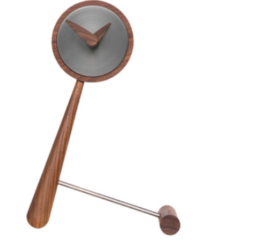 Reloj de Mesa Minimalista Nórdico de Nogal - Diseño Artesanal Lujo Contemporáneo - Image 2