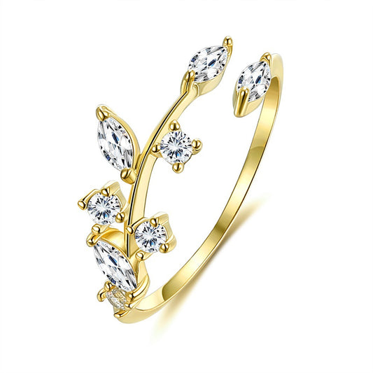 Anillo de Hojas Plata 925 para Mujer - Image 2