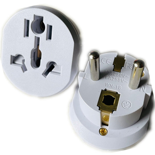 Adaptador de Corriente Multiesándar 16A - Enchufe Alemán a Europeo, Francés y Coreano - Image 2